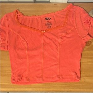 SO Women's Vibrant Orange Crop Top